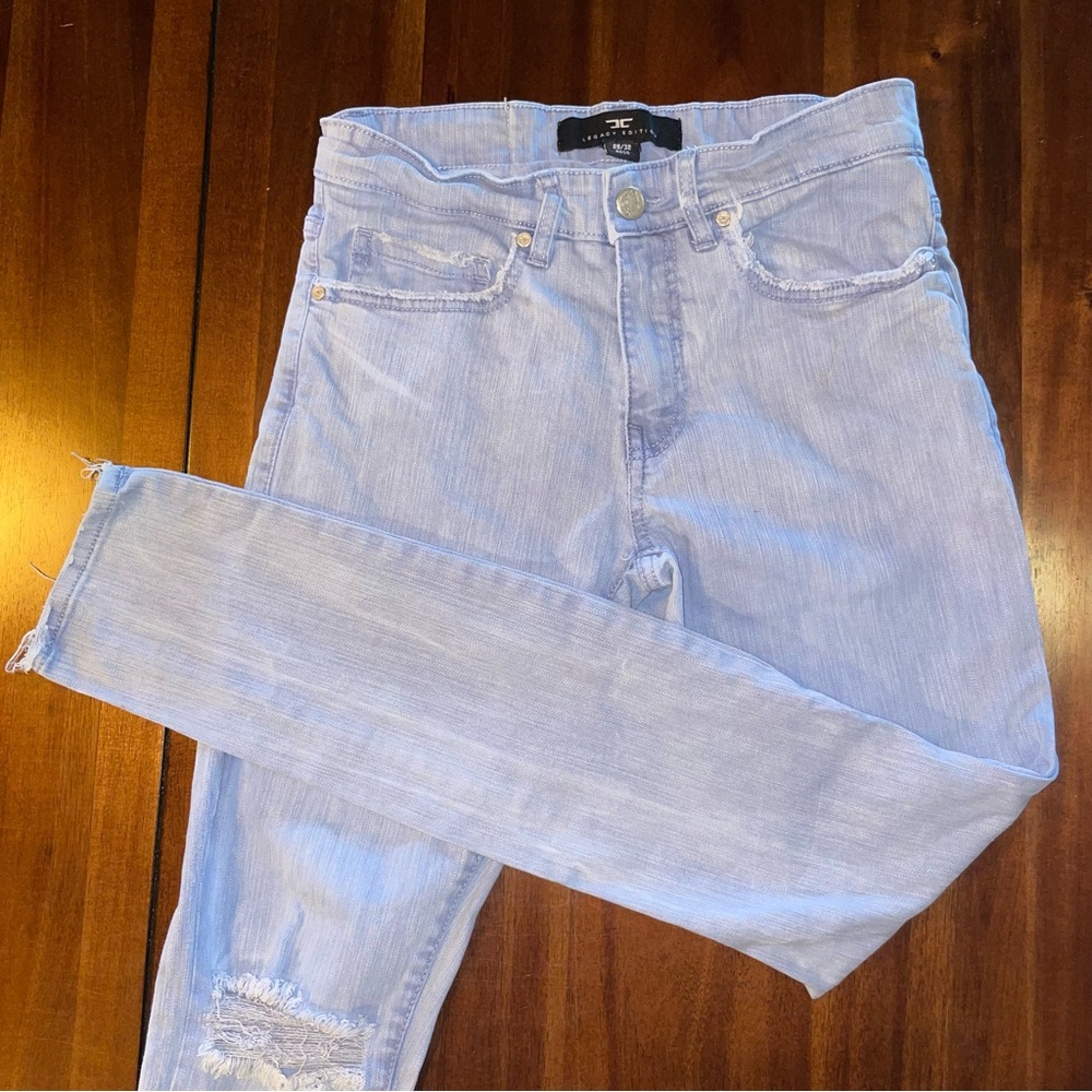 Light Blue Distressed Men's Jeans! Legacy Edition! Jordan Craig!